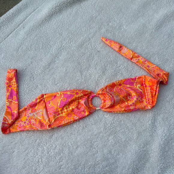 Kulani Kinis Orange and Pink Bikini Top - Picture 2 of 3